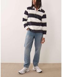 Mango - Vaqueros Azules De Pernera Recta Con Lavado Claro 100% De Algodón Bob De - Lyst