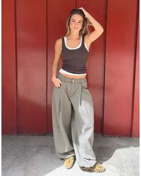 Bershka - Ribbed Vest Top - Lyst