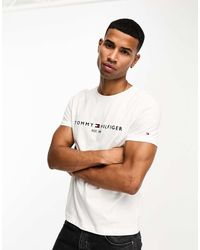 Tommy Hilfiger - Embroidered Flag Logo T-Shirt - Lyst