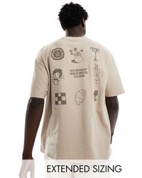 ASOS - Camiseta extragrande con estampado brunch club en la espalda - Lyst