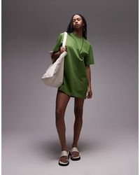 TOPSHOP - Oversized Premium T-Shirtjurk Met Korte Mouwen - Lyst