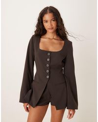 ASOS - Scoop Neckline Cinch Blazer - Lyst