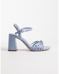 ASOS - Heron Knotted Mid Block Heel Sandals - Lyst