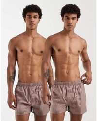 ASOS - 2 Pack Woven Boxers - Lyst