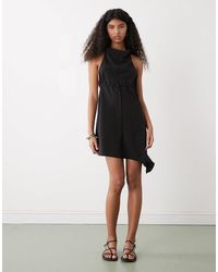 Weekday - Drape Backless Mini Dress With Metal Clasp - Lyst