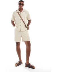 New Look - – schlupf-shorts aus leinenmix - Lyst