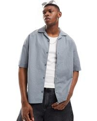 Pull&Bear - Seersucker Stripe Shirt - Lyst