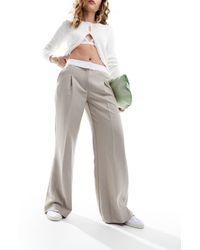 Miss Selfridge - Pantalones color con cinturilla plegada - Lyst