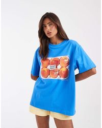 ASOS - Oversized T-shirt With Peaches Graphic - Lyst