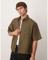 ASOS - Camicia Oversize Squadrata Kaki - Lyst