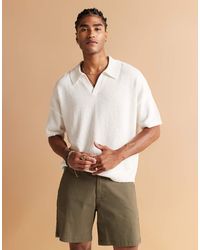 ASOS - Oversized Gebreide Polo Met Textuur En Inkeping Aan De Hals - Lyst
