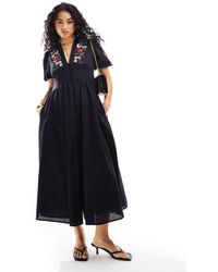 Nobody's Child - Starlight Embroidered Midaxi Dress - Lyst