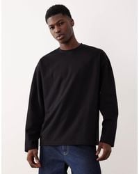 ASOS - – langärmliges oversize-t-shirt aus schwerem breathemaxTM-baumwollmix - Lyst