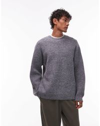 TOPMAN - Oversized Fit Crew Jumper - Lyst