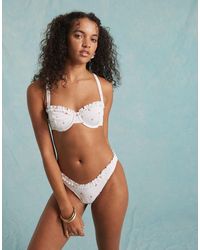 Miss Selfridge - Cherry Print Cup Detail Bikini Top - Lyst
