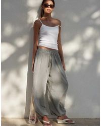 Stradivarius - Balloon Check Trousers - Lyst