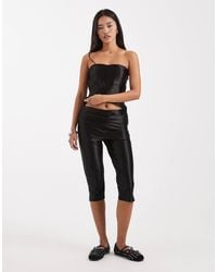 Collusion - Stretch Satin Low Rise Capri Pants - Lyst