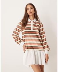 ASOS - Long Sleeve Rugby Hybrid Mini Dress - Lyst