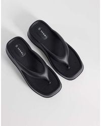 SEQWL - Infradito Con Zeppa Flatform Nere - Lyst