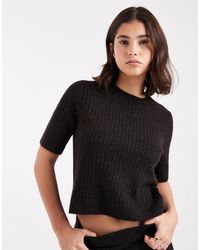 Vero Moda - – kurzärmliges oberteil aus rippstrick - Lyst