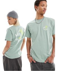 Vans - Classic - t-shirt chiaro con stampa con due palme piccole sul retro - Lyst