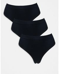 Lindex - Seamless Rib High Waist Thong 3 Pack - Lyst
