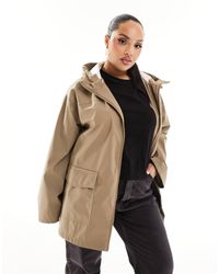 ASOS - Asos Design Curve Rubberised Rain Coat - Lyst