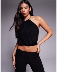 Tiger Mist - Evanna Metal Choker Detail Cut Out Tie Open Back Top Co-ord - Lyst