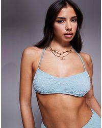 ASOS - Cassi Cadiz Skinny Crop Bikini Top - Lyst