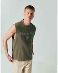 ASOS - Super Heavyweight Oversized Tank Co-ord With Text Back Graphic - Lyst