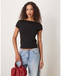 ASOS - T-Shirt Met Korte Mouwen En V-Hals - Lyst
