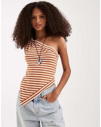 Free People - One Shoulder Asymmetric Knot Top - Lyst