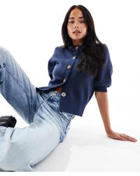 ASOS - – kurzärmlige, taillierte strickjacke - Lyst