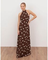 ANAYA - Self-Tie Halter Neck Open Back Maxi Dress - Lyst