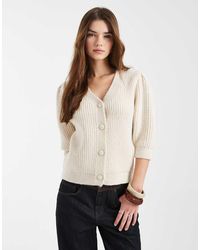 ASOS - Knitted Half Sleeve Cardigan - Lyst