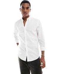 Hollister - Long Sleeve Linen Blend Shirt - Lyst