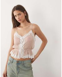 Miss Selfridge - Chiffon Cami Co-ord With Tie Detail - Lyst
