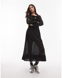 Résumé - Vestido Semilargo Con Lazadas Delanteras Y Bordado Inglés De - Lyst
