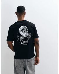 Parlez - T-shirt With Graphic Back Print - Lyst