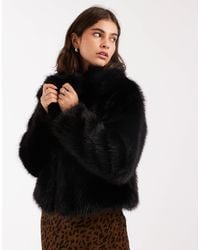 Miss Selfridge - Faux Fur Crop Jacket - Lyst