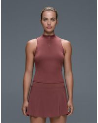 Oysho - Sleeveless Half-zip T-shirt - Lyst