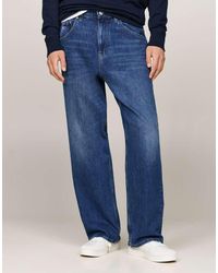 Tommy Hilfiger - Vaqueros Holgados Con Lavado Oscuro Aiden De -Azul Marino - Lyst