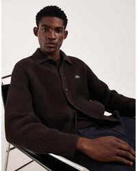 Lacoste - Button Through Knitted Cardigan - Lyst