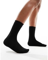 Vero Moda - Ribbed Frill Socks - Lyst