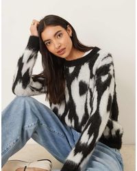 Calvin Klein - Calvin Klein Brushed Abstract Print Knit With Alpaca - Lyst