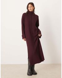 Vila - High Neck Knitted Maxi Dress - Lyst