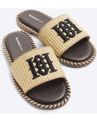 River Island - Raffia Flat Sandals - Lyst