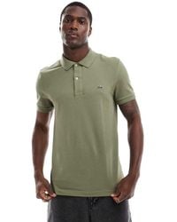 Lacoste - Polo De Corte Slim Con Logo De Piqué De -Verde - Lyst