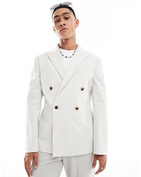 ASOS - Blazer slim fit colomba - Lyst