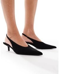 ASOS - Sydney Slingback Kitten Heel Shoes - Lyst